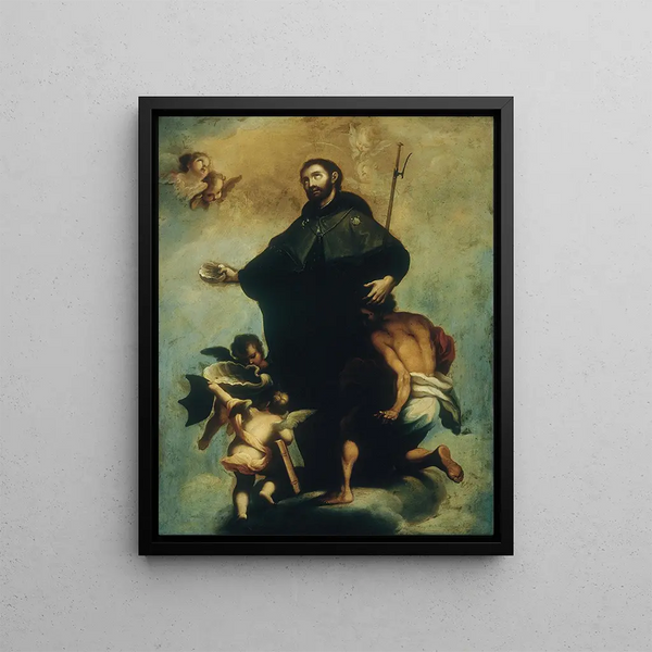 Saint François Xavier - Miguel Cabrera — framed artwork on a wall