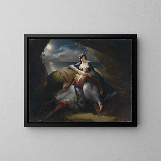Angelika et Médor - Mihael Stroj — framed artwork on a wall