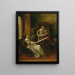 Flirter - Mihály Munkácsy — framed artwork on a wall