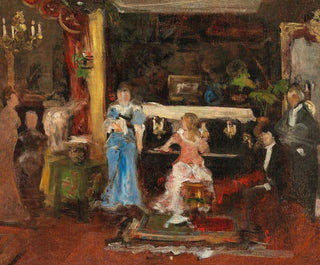 Evening concert in a private lounge - Mihály Munkácsy — artwork view