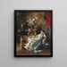 Young woman sitting on a sofa - Mihály Munkácsy — framed artwork on a wall