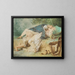 Lovers in a Park - Mihály Zichy — framed artwork on a wall