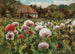 a Garden in Bloom with Poppies - Mikhail Andreevich Berkos — artwork view