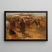Place du marché in Nizhny Novgorod - Mikhail Filippovich Ivanov — framed artwork on a wall