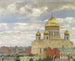 View of the Cathedral of Christ the Savior in Moscow - Mikhail Markianovich Germashev — artwork view