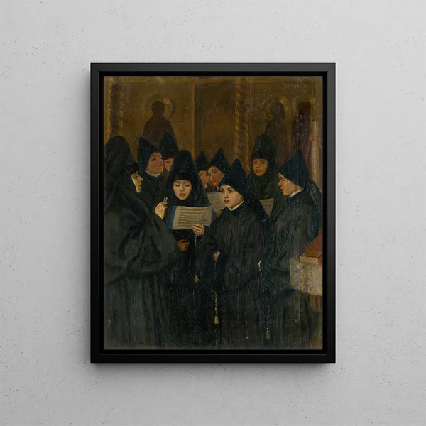 Religious Paintings - Mikhail Nesterov — framed artwork on a wall