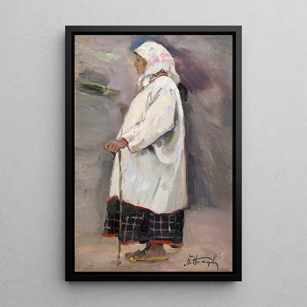 Paysanne - Mikhail Nesterov — framed artwork on a wall