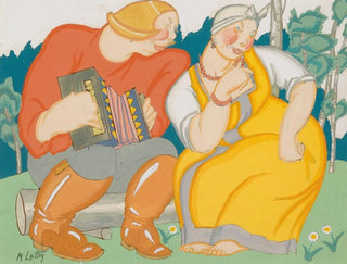 The Accordion Player - Mikhail Pelopidovich Latri — artwork view