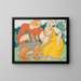 The Accordion Player - Mikhail Pelopidovich Latri — framed artwork on a wall