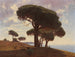 Coastal landscape painting of the south with a flock of sheep - Mikhail Spiridonovich Erassi — artwork view