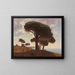 Coastal landscape painting of the south with a flock of sheep - Mikhail Spiridonovich Erassi — framed artwork on a wall