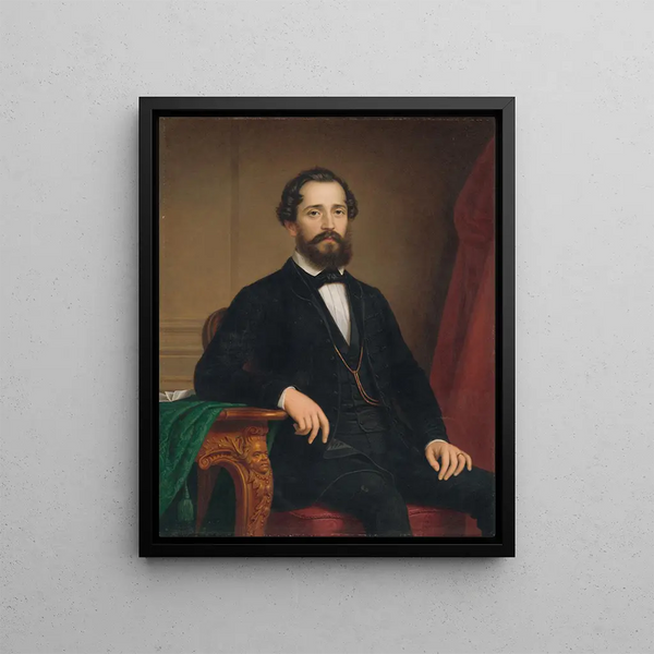 Portrait of A. Prhradn - Miklós Barabás — framed artwork on a wall