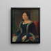 Portrait of a Young Woman - Miklós Barabás — framed artwork on a wall