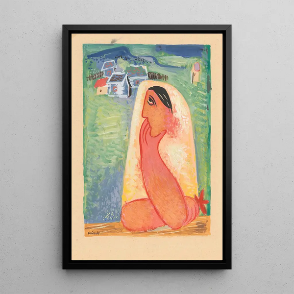 A villager - Mikuláš Galanda — framed artwork on a wall
