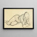 Nude painting with a book - Mikuláš Galanda — framed artwork on a wall