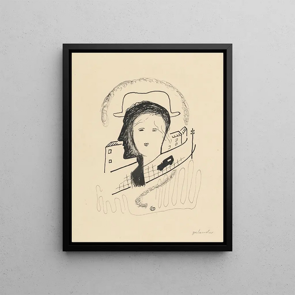 Couple - Mikuláš Galanda — framed artwork on a wall