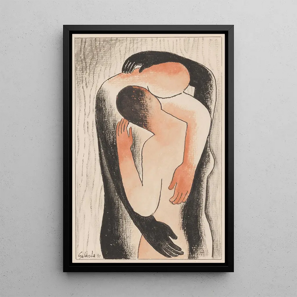 Étreinte - Mikuláš Galanda — framed artwork on a wall