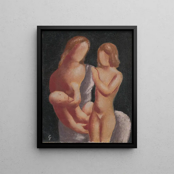 Family Painting - Mikuláš Galanda — framed artwork on a wall