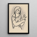 Girl with a Flower - Mikuláš Galanda — framed artwork on a wall