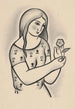 Girl with a Flower - Mikuláš Galanda — artwork view