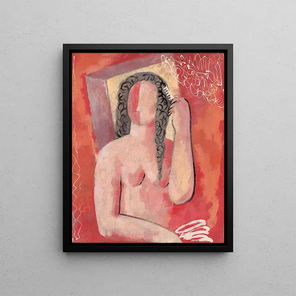 Morning Grooming - Mikuláš Galanda — framed artwork on a wall