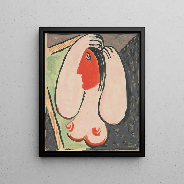 in front of a mirror - Mikuláš Galanda — framed artwork on a wall