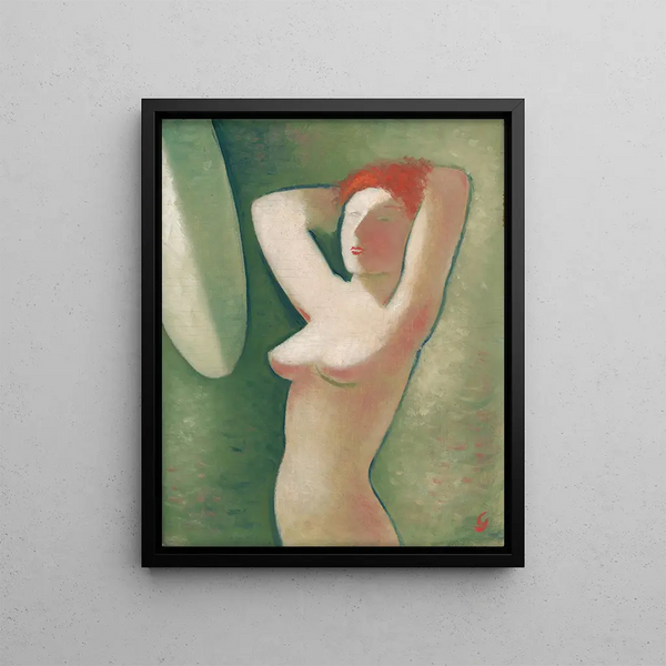 in front of the mirror - Mikuláš Galanda — framed artwork on a wall