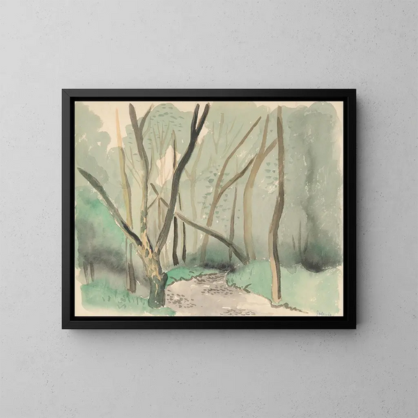 Autumn Park Landscape - Mikuláš Galanda — framed artwork on a wall