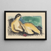 Nude reclining painting - Mikuláš Galanda — framed artwork on a wall