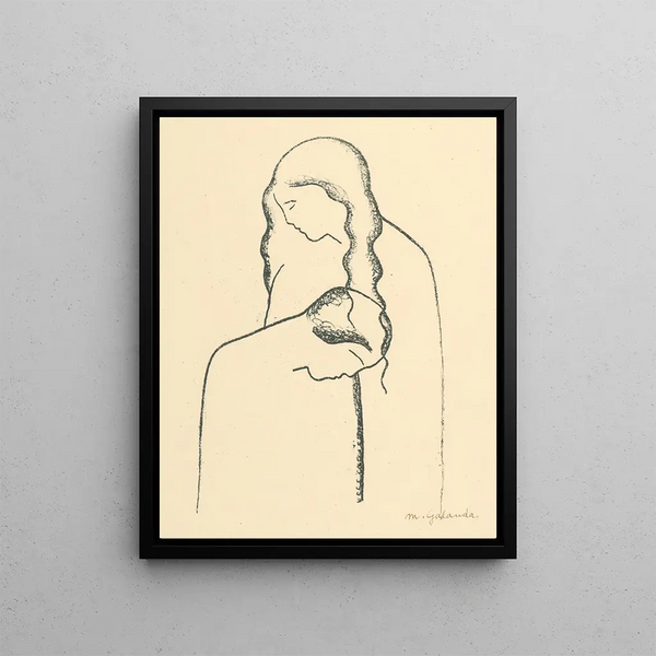 Les Amants II - Mikuláš Galanda — framed artwork on a wall