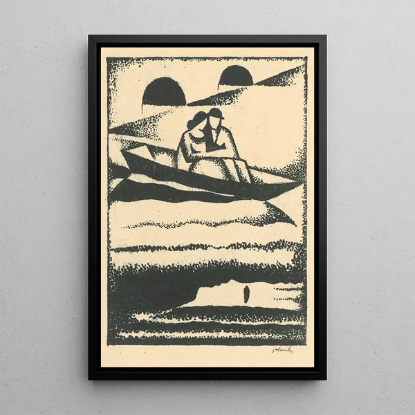 On the river - Mikuláš Galanda — framed artwork on a wall