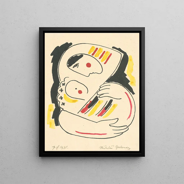 PF 1938 - Mikuláš Galanda — framed artwork on a wall