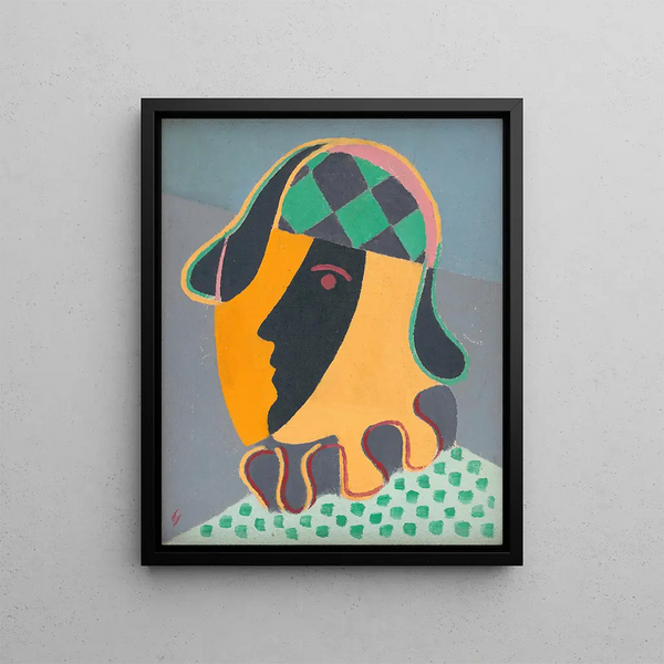 Tête de Pierrot - Mikuláš Galanda — framed artwork on a wall