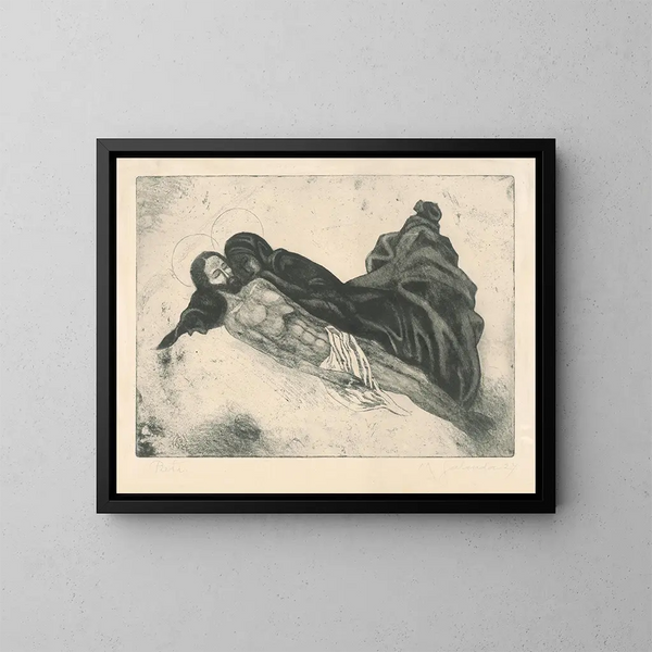 Pietà - Mikuláš Galanda — framed artwork on a wall