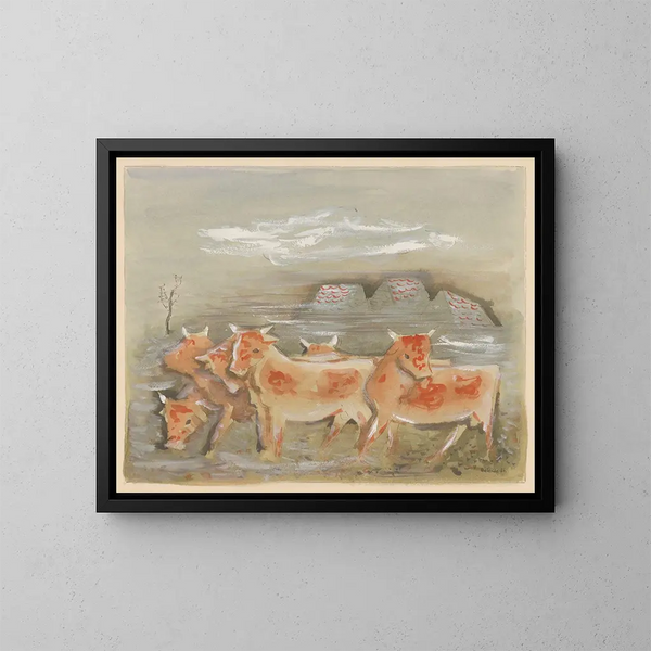 Animal Agitated - Mikuláš Galanda — framed artwork on a wall