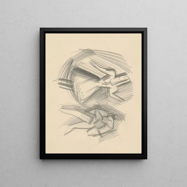 Croquis avec différentes croix religieuses III - Mikuláš Galanda — framed artwork on a wall