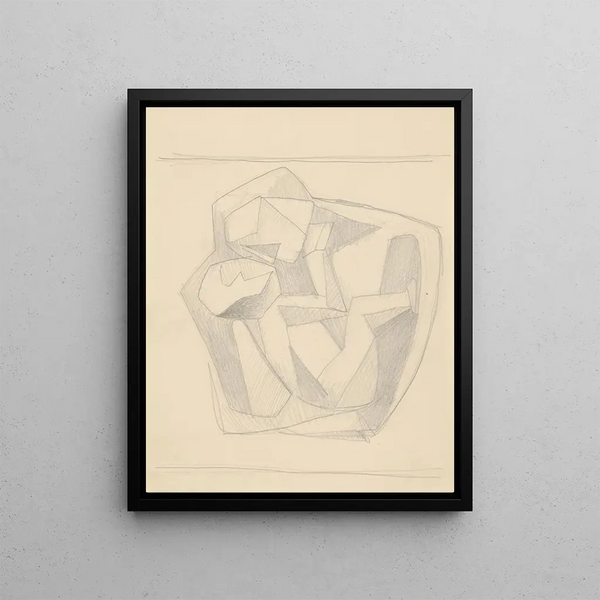 Croquis avec différentes croix religieuses IV - Mikuláš Galanda — framed artwork on a wall