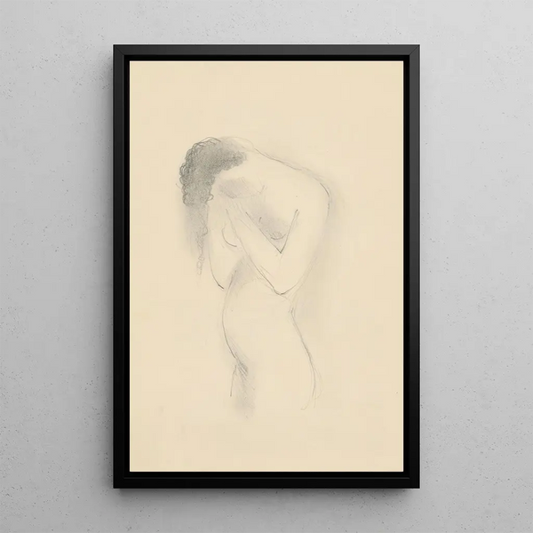 Sketch with various drawings - Mikuláš Galanda — framed artwork on a wall