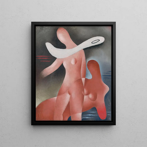 Two Women - Mikuláš Galanda — framed artwork on a wall
