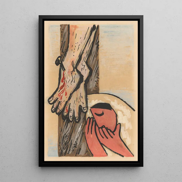 Under the cross - Mikuláš Galanda — framed artwork on a wall