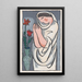 Woman and Flower - Mikuláš Galanda — framed artwork on a wall