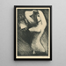 Woman in front of a mirror - Mikuláš Galanda — framed artwork on a wall