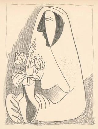 Mikul Galanda - Woman with a bouquet in a vase.webp