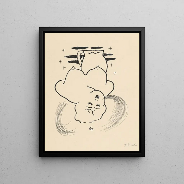 Woman with a jug - Mikuláš Galanda — framed artwork on a wall