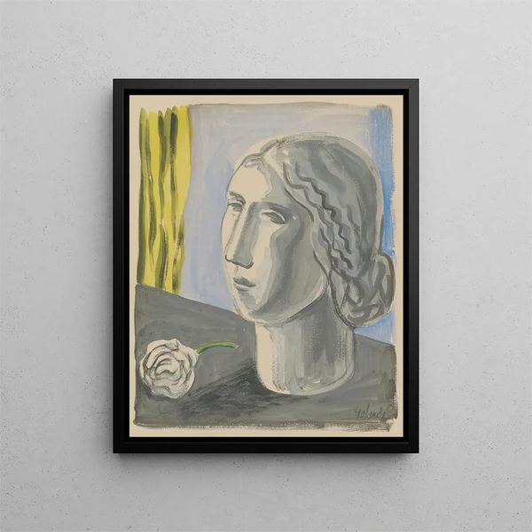 Head of Woman - Mikuláš Galanda — framed artwork on a wall