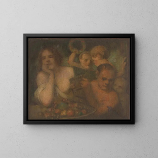 Bacchanals - Milan Thomka Mitrovský — framed artwork on a wall