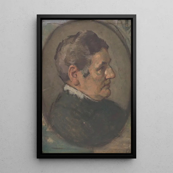 Study of Oval Portrait - Milan Thomka Mitrovský — framed artwork on a wall