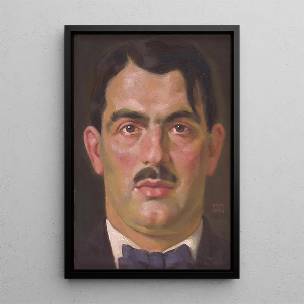 Portrait painting of E B Luk - Milan Thomka Mitrovský — framed artwork on a wall