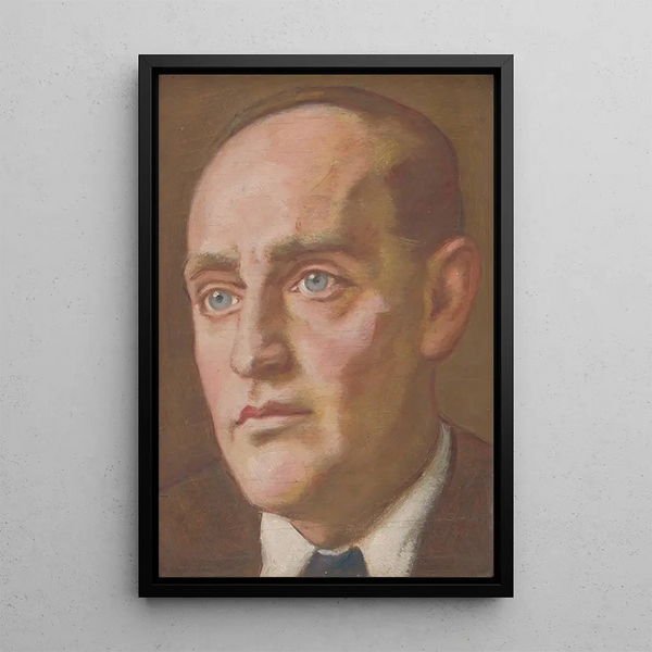 Portrait Painting of J P - Milan Thomka Mitrovský — framed artwork on a wall
