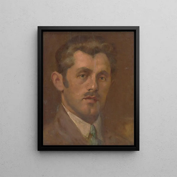 Portrait Painting of P. Trunkt - Milan Thomka Mitrovský — framed artwork on a wall